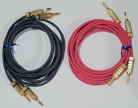Electrode Connector Cords 2 Sets 5Ft. (Red & Black)